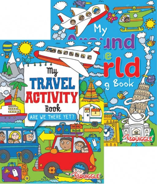 ARROUND THE WORLD OR MY TRAVEL ONE PCS COLOURING & ACTIVITY BOOK \\\KD33292
