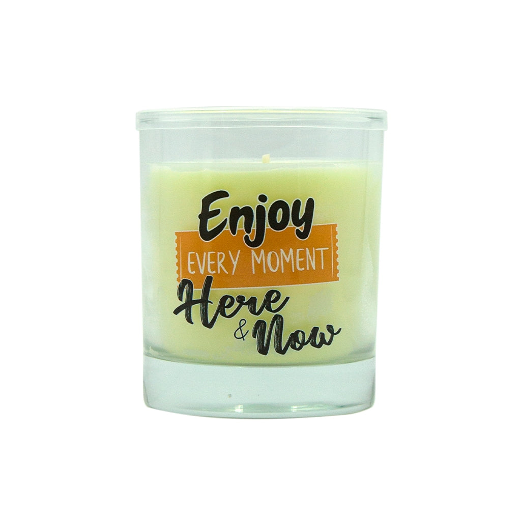 LUMAR AROMATIC VANILA BOUBON SCENTED EVERY MOMENT GLASS CANDLE JAR. PS109372 \\\KD33308