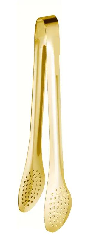 GOLD PLATED FOOD SERVING MULTIPURPOSE SERVING TONG 30CM (HOLE DESIGN). TS60681 \\\KD33323