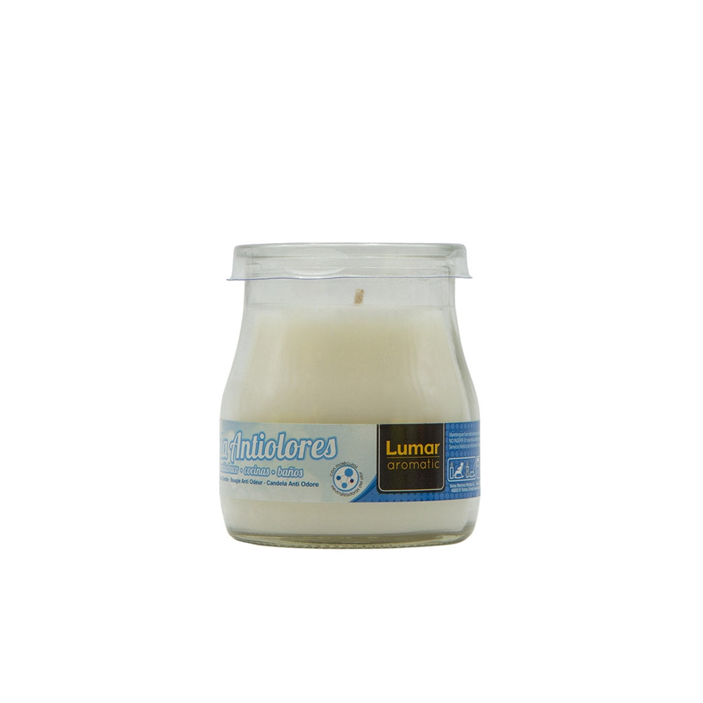 LUMAR AROMATIC ANTIODOUR SCENTED YOGURT GLASS CANDLE JAR 100GM 24HRS. PS109313 \\\KD33328