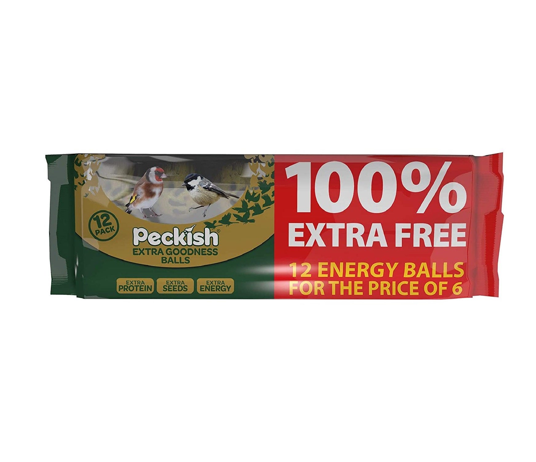 PECKISH EXTRA GOODNESS WILD BIRD ENERGY BALL 12/PK. 60051412 \\\KD33353