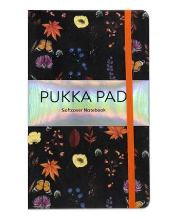 PUKKA A5 BLOOM SOFT COVER NOTEBOOK BLACK 192 PAGES. 9492-BLM \\\KD33378