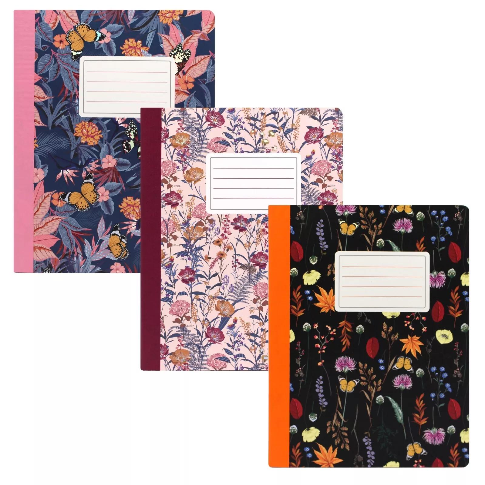 PACK OF 3 PUKKA ASSORTED BLOOM COMPOSITION BOOK 140 PAGS. 9516-BLM \\\KD33380