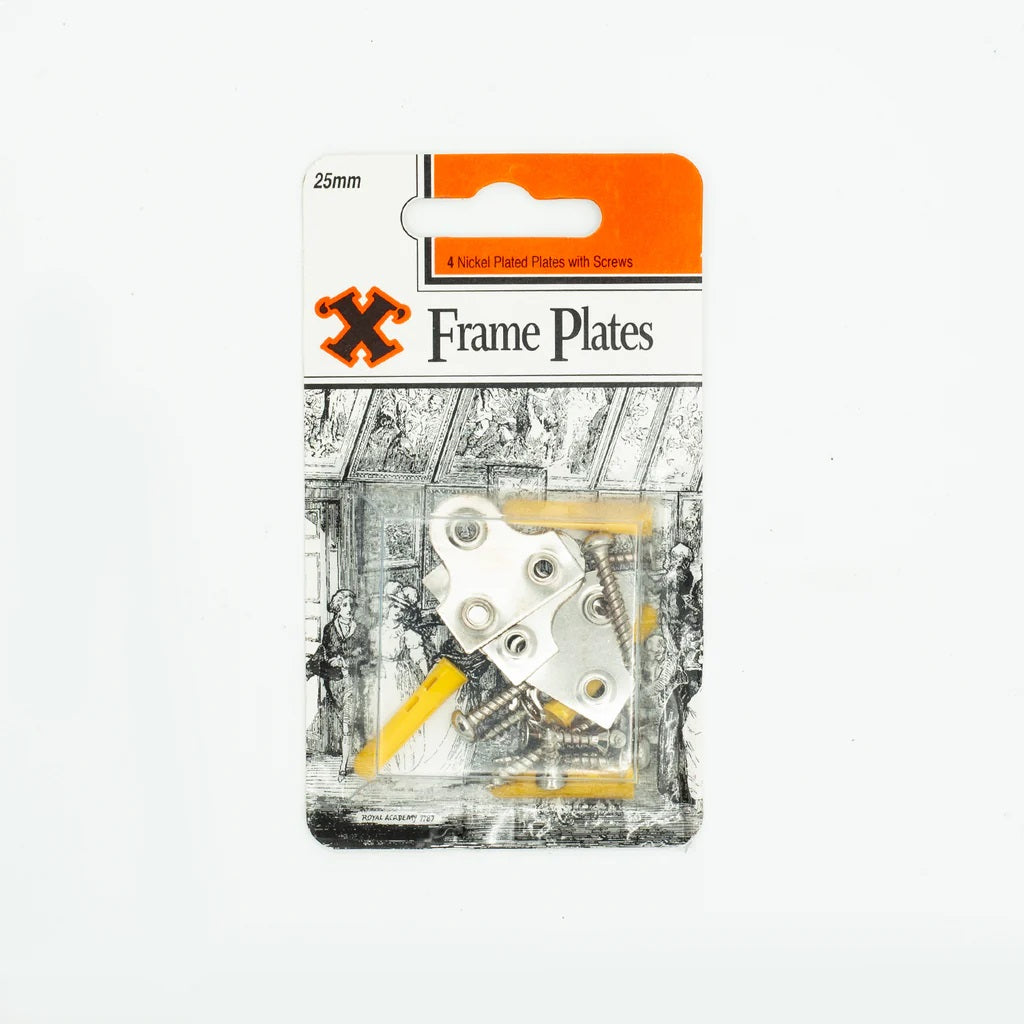 SHAW X NICKLE PLATED FRAME PLATES 25MM. FS12861 \\\KD33383