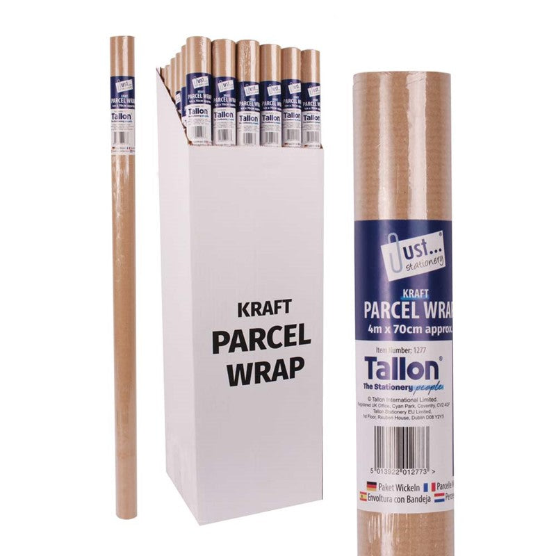 TALLON KRAFT PARCEL WRAP BROWN 4M X 70CM. TA1277 \\\KD33384