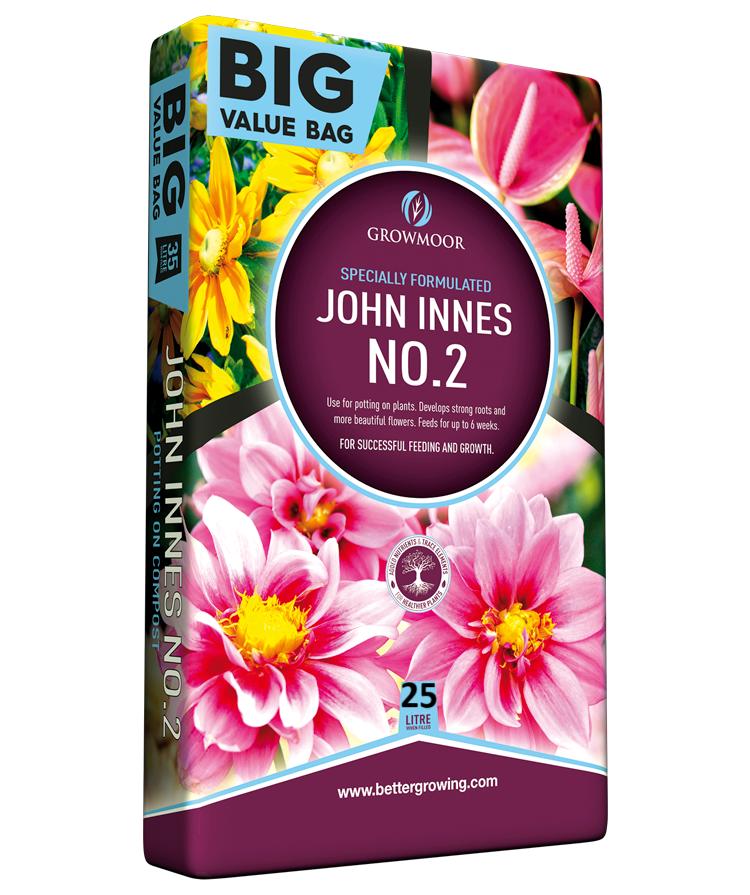 GROWMOOR JOHN INNES NO.2 COMPOST 25 LITRE. JIN02BG \\\KD33388