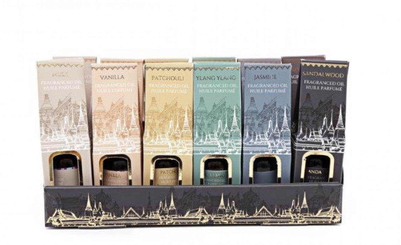 ASSORTED FRAGNANCED TEMPLE OIL 15ML. FR1318 \\\KD33409