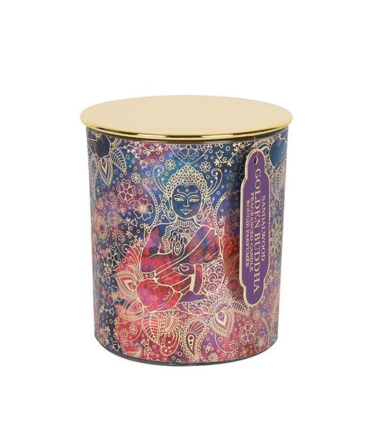 ASSORTED FRAGNANCE BUDDHA CANDLE POT WITH LID 10CM X 8CM. FR1122 \\\KD33414