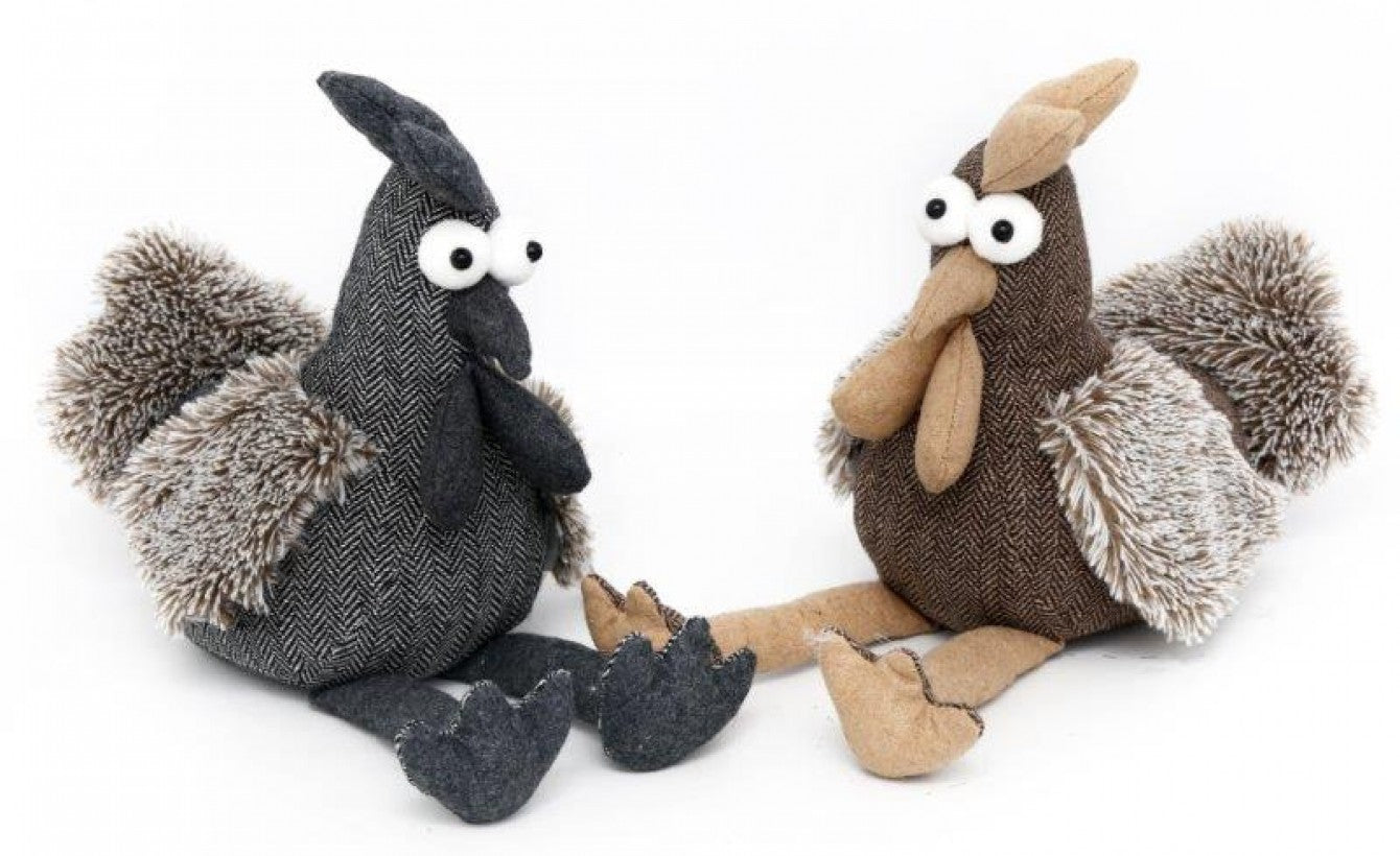 ASSORTED COLOUR CHICKEN DOOR STOP 27CM X 26CM. TX1059 \\\KD33436