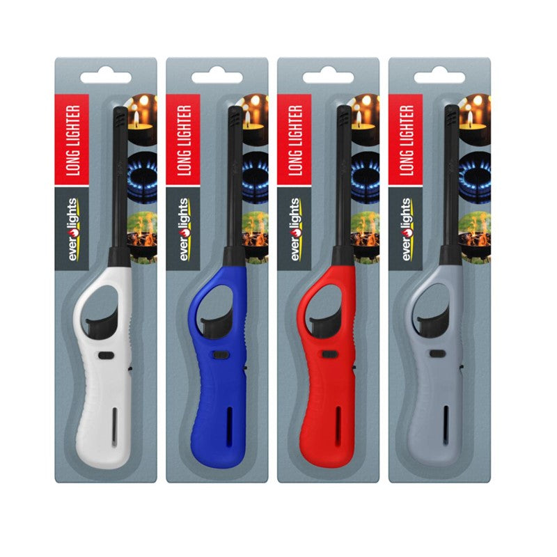 EVER LIGHTS REFILLABLE ASSORTED ELECTRONIC LONG LIGHTER. OL306613 \\\KD33453