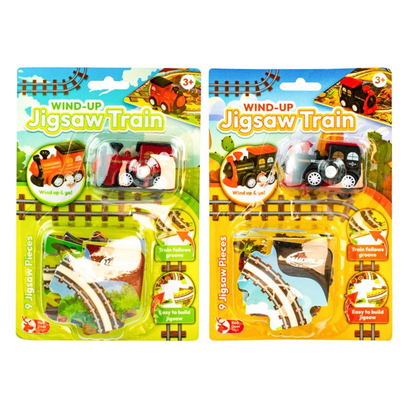 RED DEER TOYS WIND UP JIGSAW 9 PCS TRAIN. OL323852 \\\KD33466