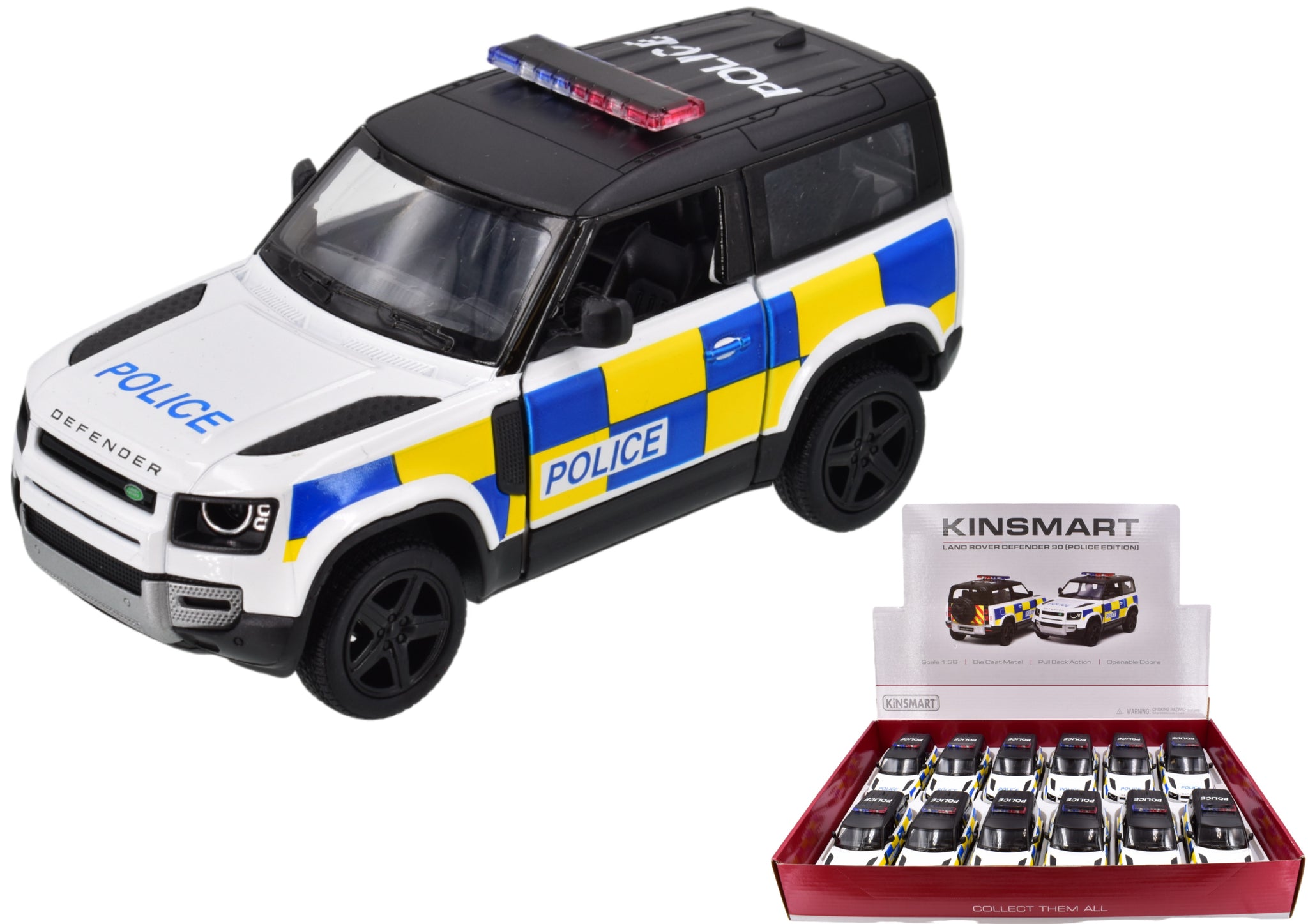 DEFENDER PULL BACK & GO DIE CAST POLICE TOY CAR 5 INCH. TY2341 \\\KD33474