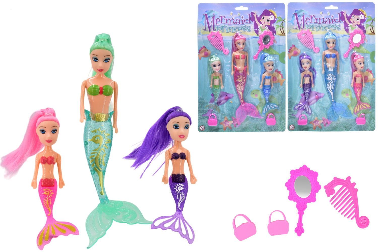 MERMAID PRINCESS ASSORTED 3PCS PLAY SET. TY8264 \\\KD33482