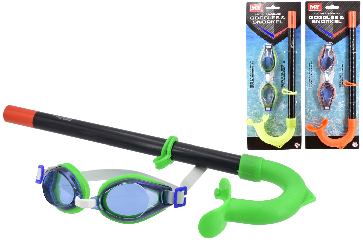 M.Y BRITISH STANDARD GOGGLE & SNORKEL SET. TY9909 \\\KD33486