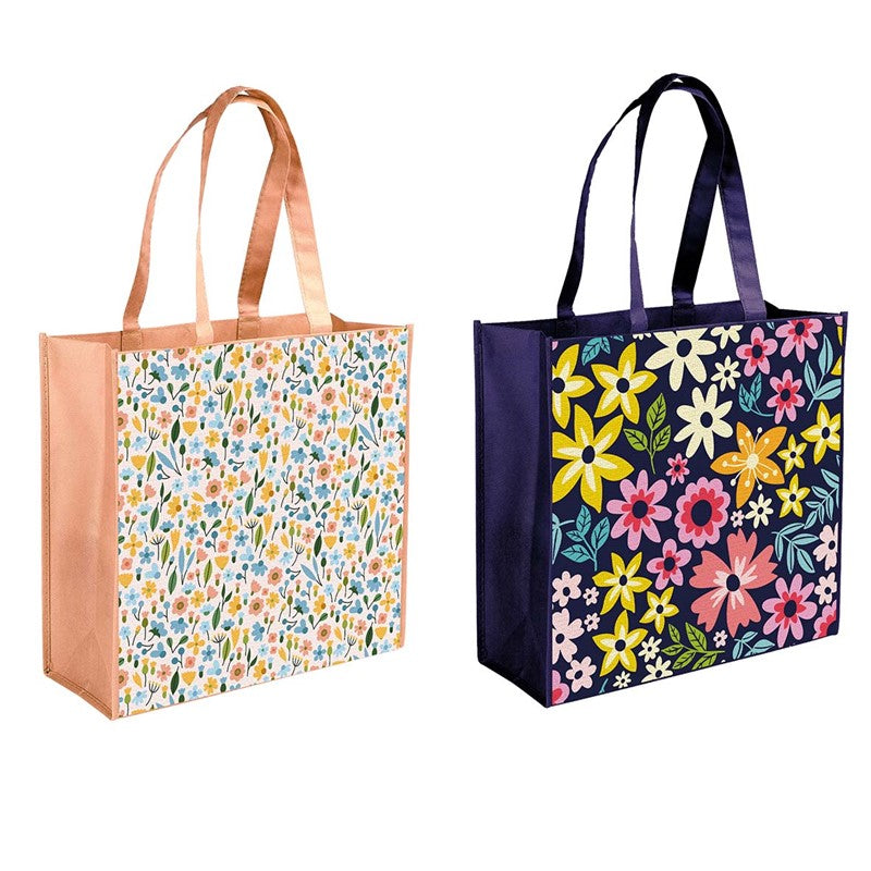 TALLON LARGE SQUARE PP FLORAL SHOPPING BAG 40 X 40CM. TA7348 \\\KD33489