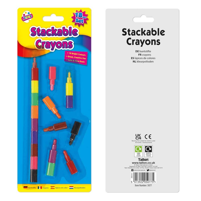 ARTBOX 18 PCS STACKABLE CRAYONS SET. TA5077 \\\KD33493