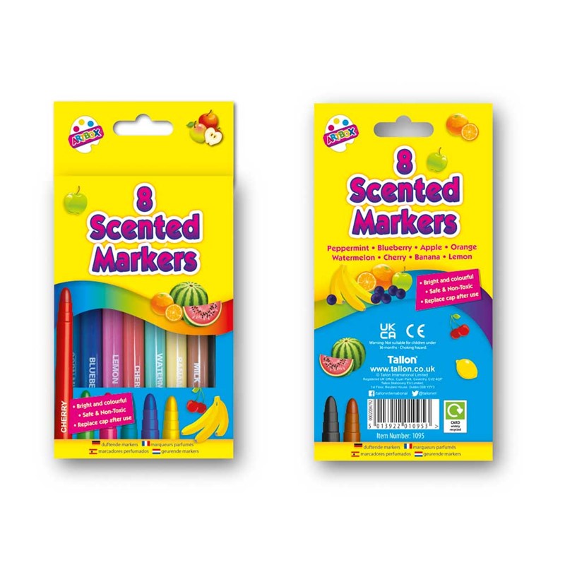 ARTBOX ASSORTED COLOUR SCENTED MARKERS 8/PK. TA1095 \\\KD33494