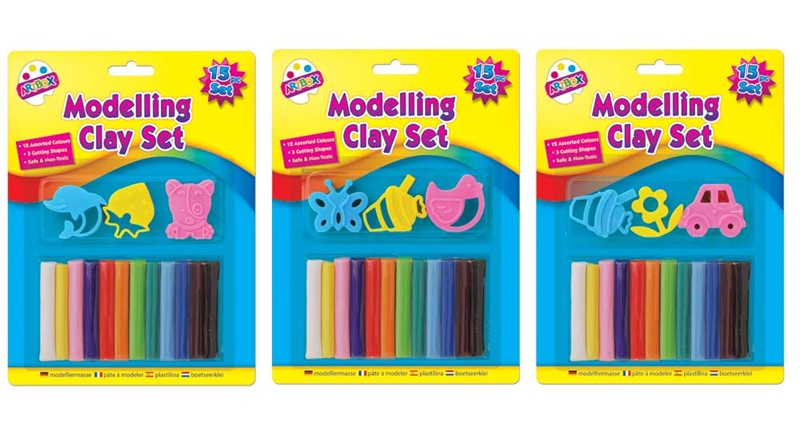 ARTBOX ASSORTED MODELLING CLAY SET 15/PK. TA3100 \\\KD33498