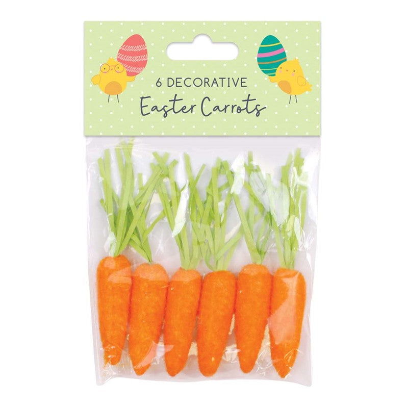 TALLON EASTER CARROT DECORATIONS 6/PK. TA6444 \\\KD33501