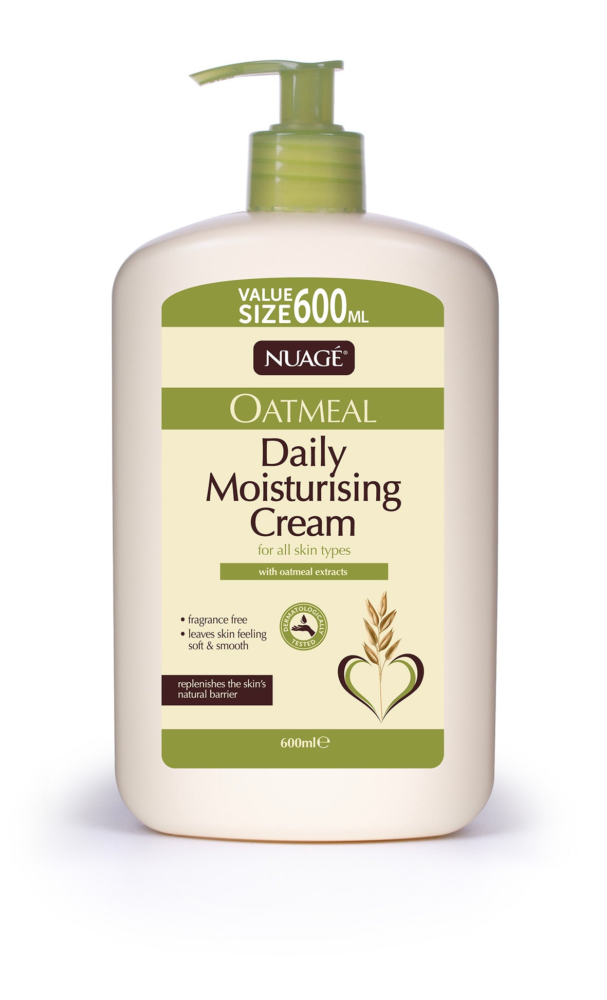 NUAGE OATMEAL DAILY MOISTURISING CREAM 600ML. NUA1205 \\\KD33532