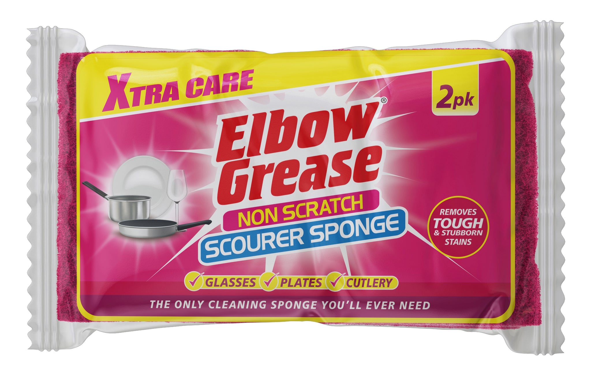 ELBOW GREASE NON SCRATCH SCOURER SPONGE 2/PK. EG191 \\\KD33544