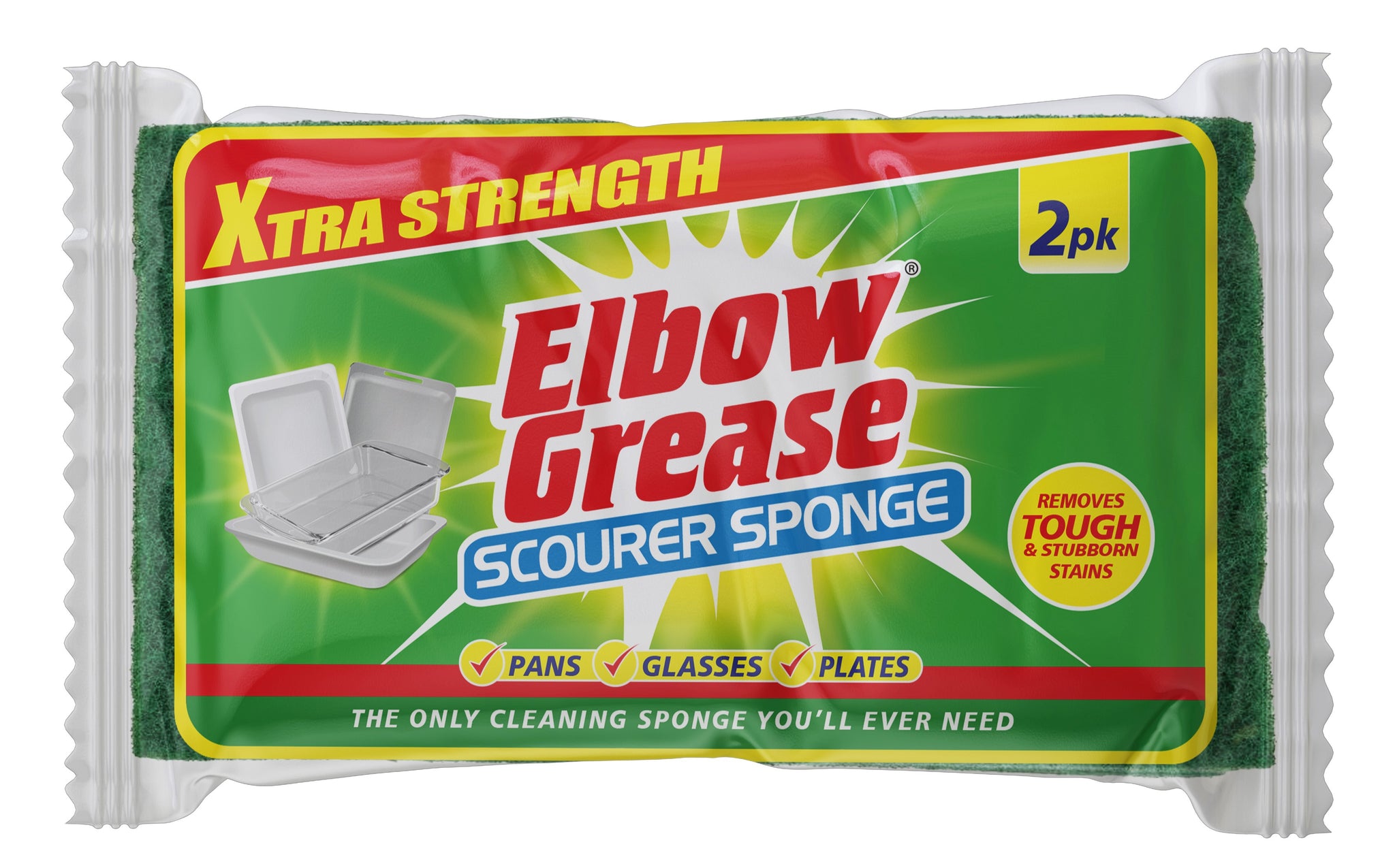 ELBOW GREASE EXTRA STRENGTH SCOURER SPONGE 2/PK. EG192 \\\KD33546