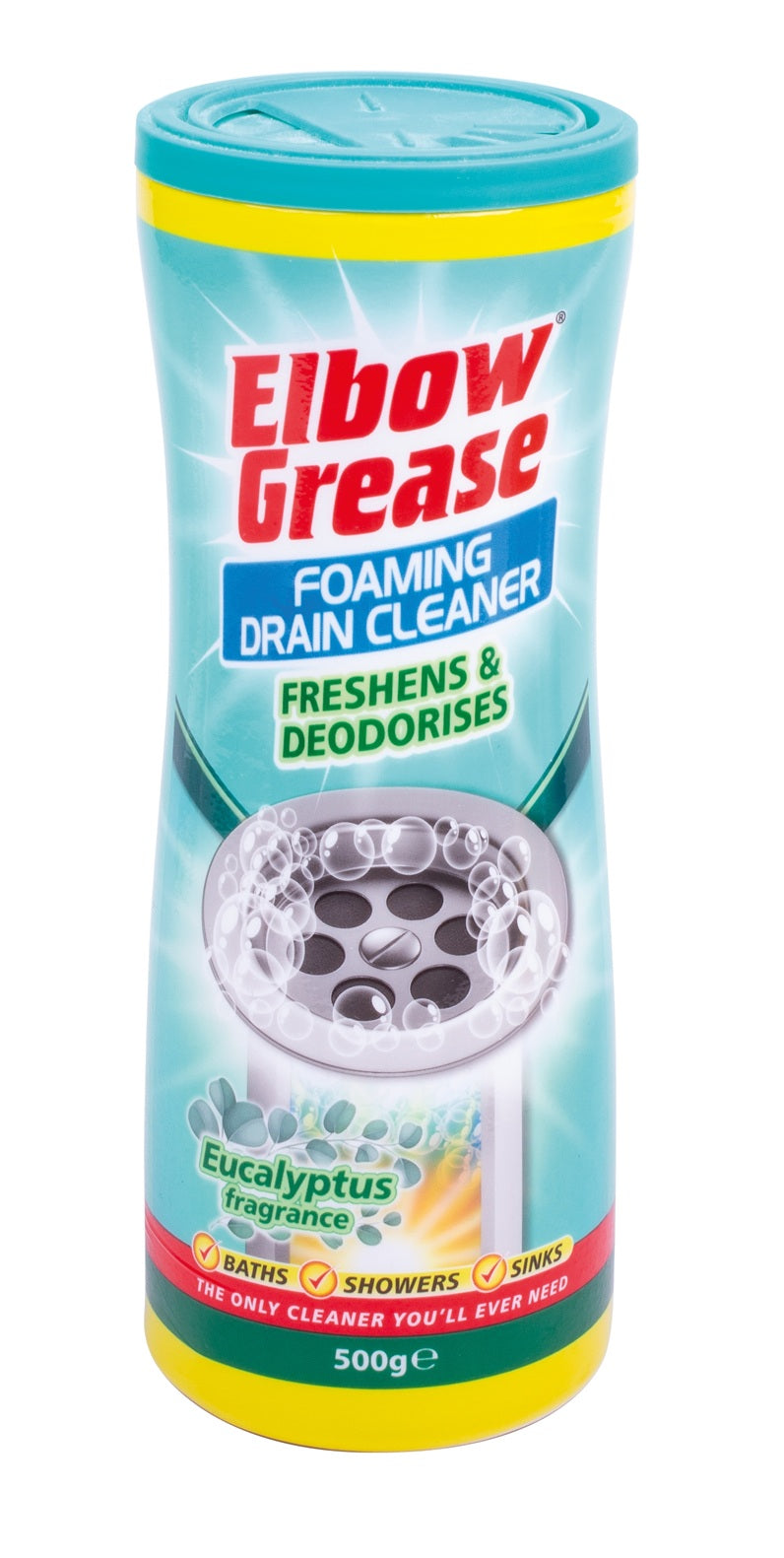 ELBOW GREASE EUCALYPTUS FRAGRANCE FOAMING DRAIN CLEANER 500GM. EG238 \\\KD33550