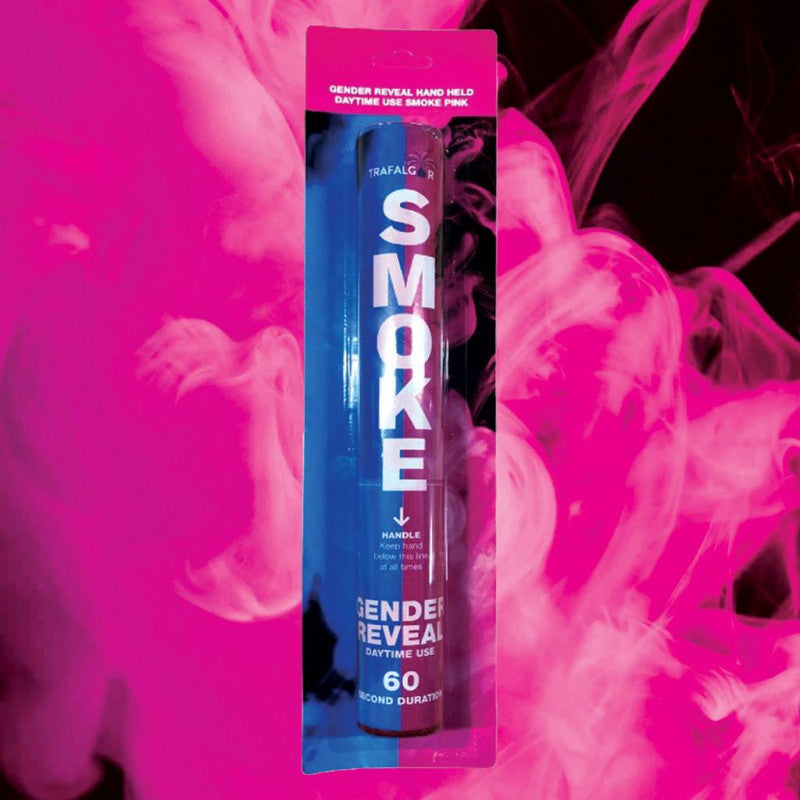 TRAFALGAR HANDHELD DAYTIME GENDER REVEAL SMOKE- PINK. CR-92972 \\\KD33602