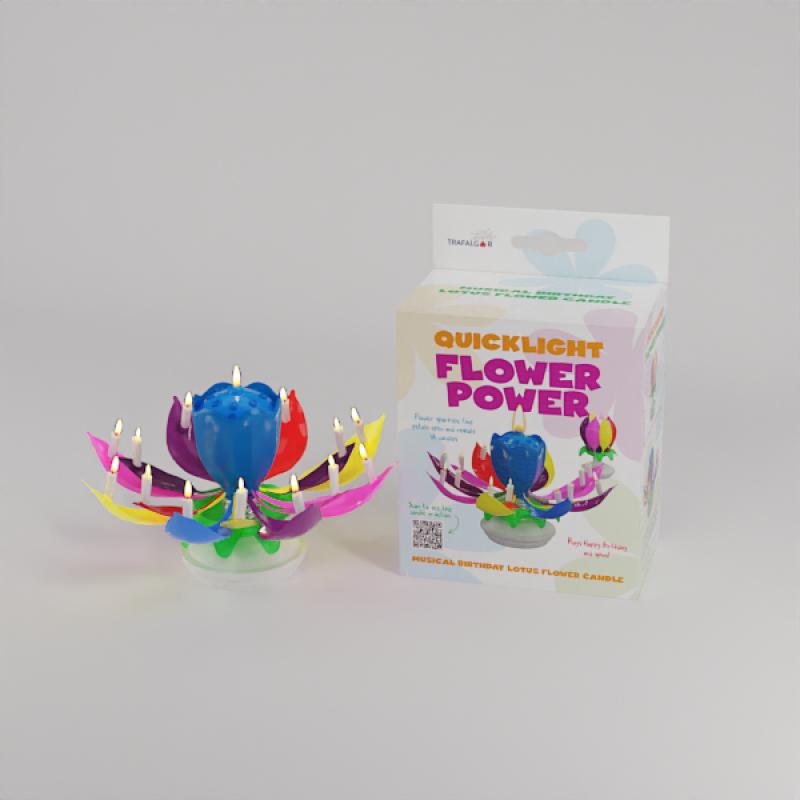 QUICKLIGHT MUSICAL LOTUS FLOWER BIRTHDAY CANDLE. CR-93245 \\\KD33607
