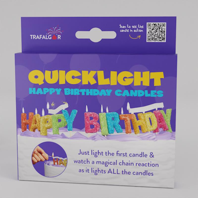 QUICKLIGHT MAGICAL CHAIN HAPPY BIRTHDAY CANDLE. CR-93238 \\\KD33609