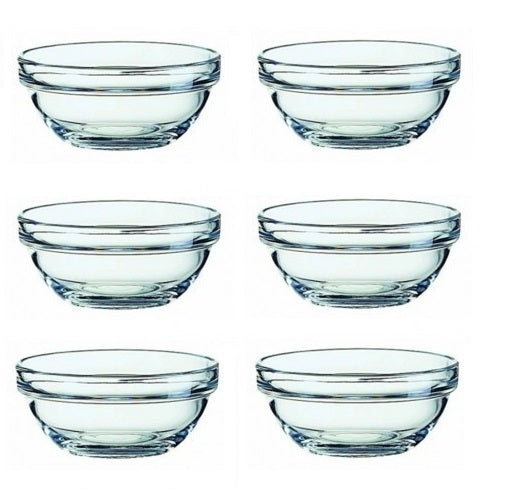 STEELEX GLASS STACKING BOWL 10.5CM / 4.1 INCH 6/PK. GX4010 \\\KD33622
