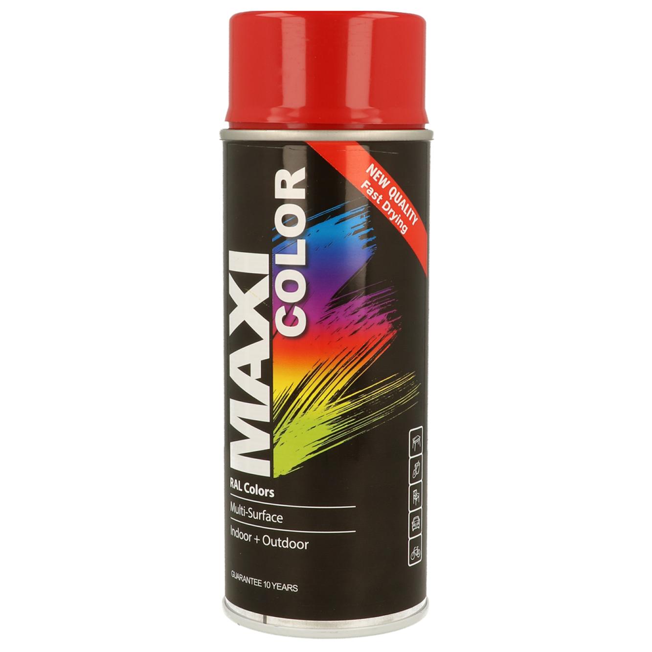 MAXI COLOR MULTI SURFACE FLAME GLOSSY RED SPRAY 400ML. MX3000 \\\KD33629