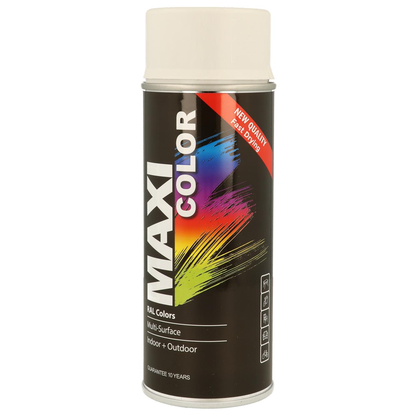 MAXI COLOR MULTI SURFACE TRAFIC WHITE SATIN GLOSS SPRAY 400ML. MX9016 \\\KD33630