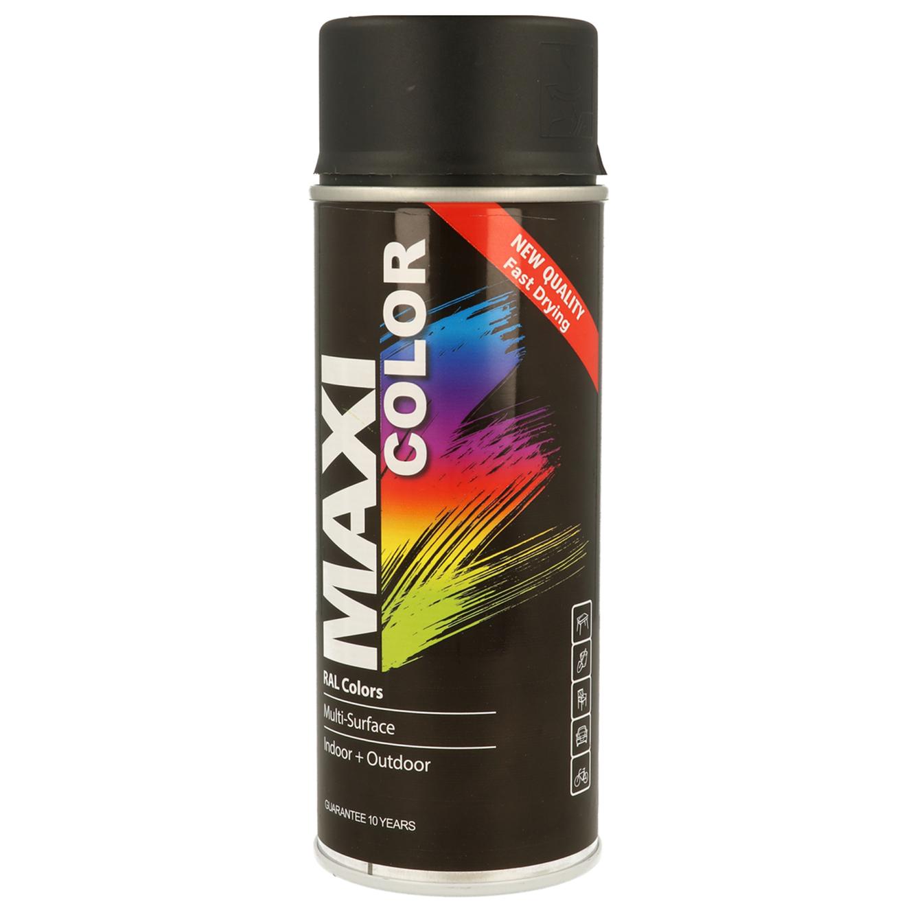 MAXI COLOR MULTI SURFACE MATT JET BLACK SPRAY 400ML. MX9005M \\\KD33641