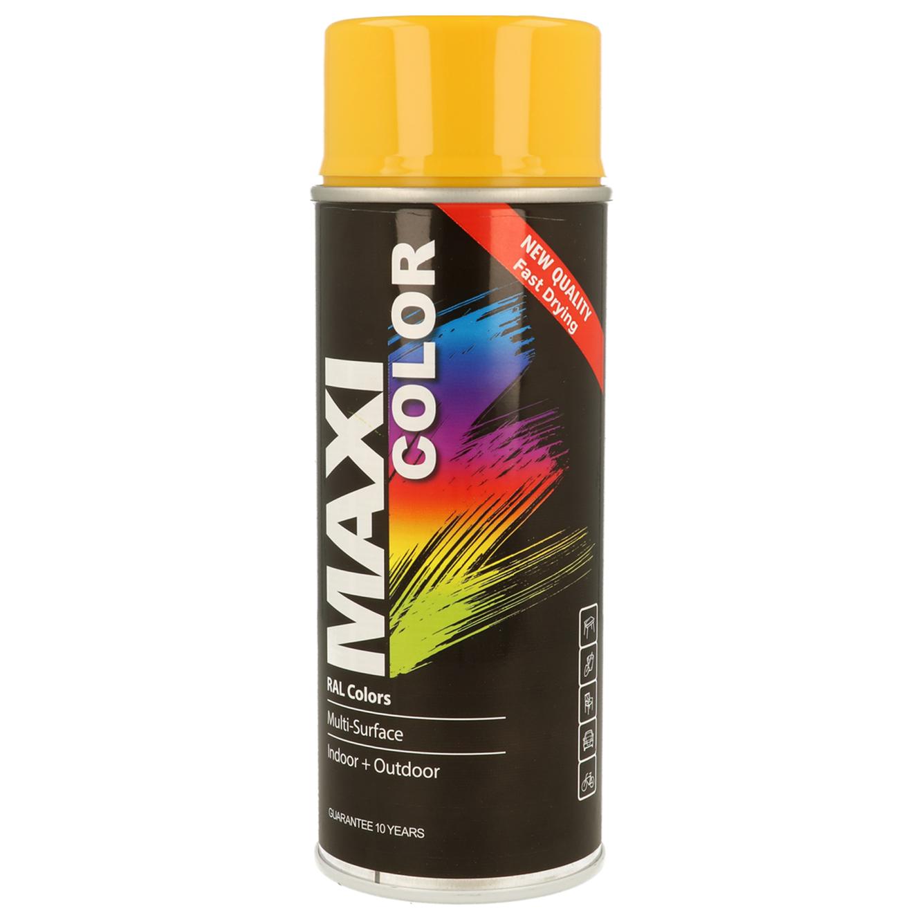 MAXI COLOR MULTI SURFACE GLOSSY GOLDEN YELLOW SPRAY 400ML. MX1004 \\\KD33642