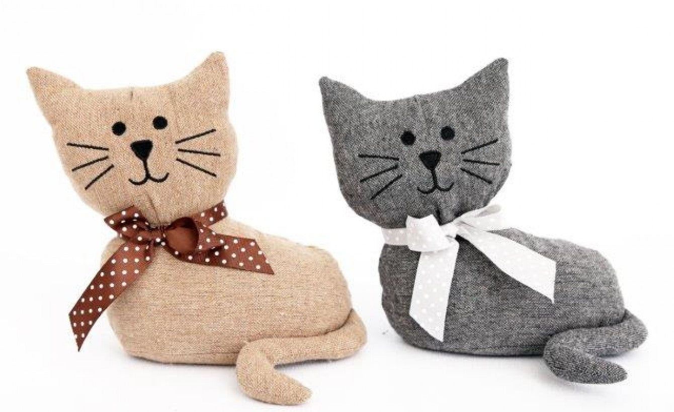 ASSORTED COLOUR CAT DOOR STOP 16 X 20CM. TX1176 \\\KD33681