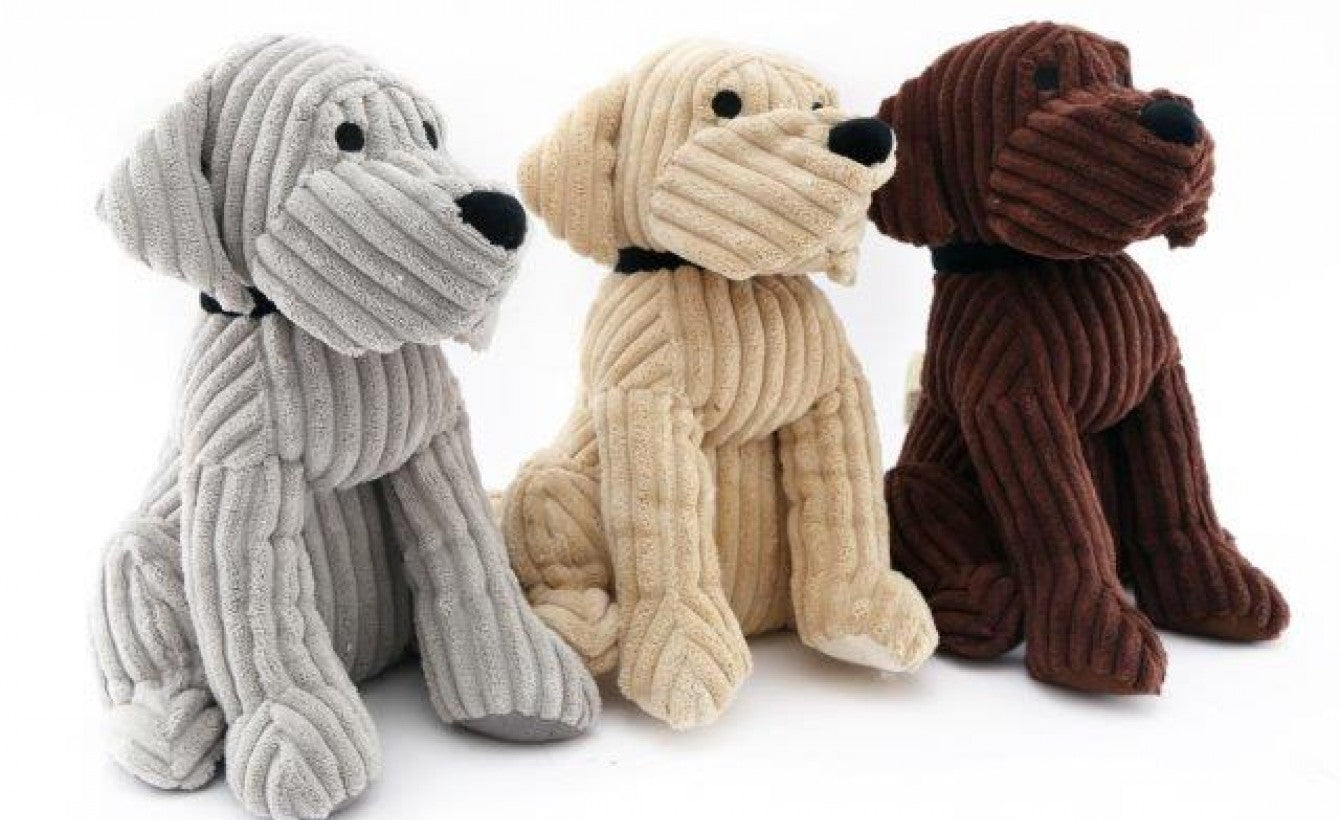 ASSORTED COLOUR RIBBED DOG DOOR STOP 28CM \\\KD33689
