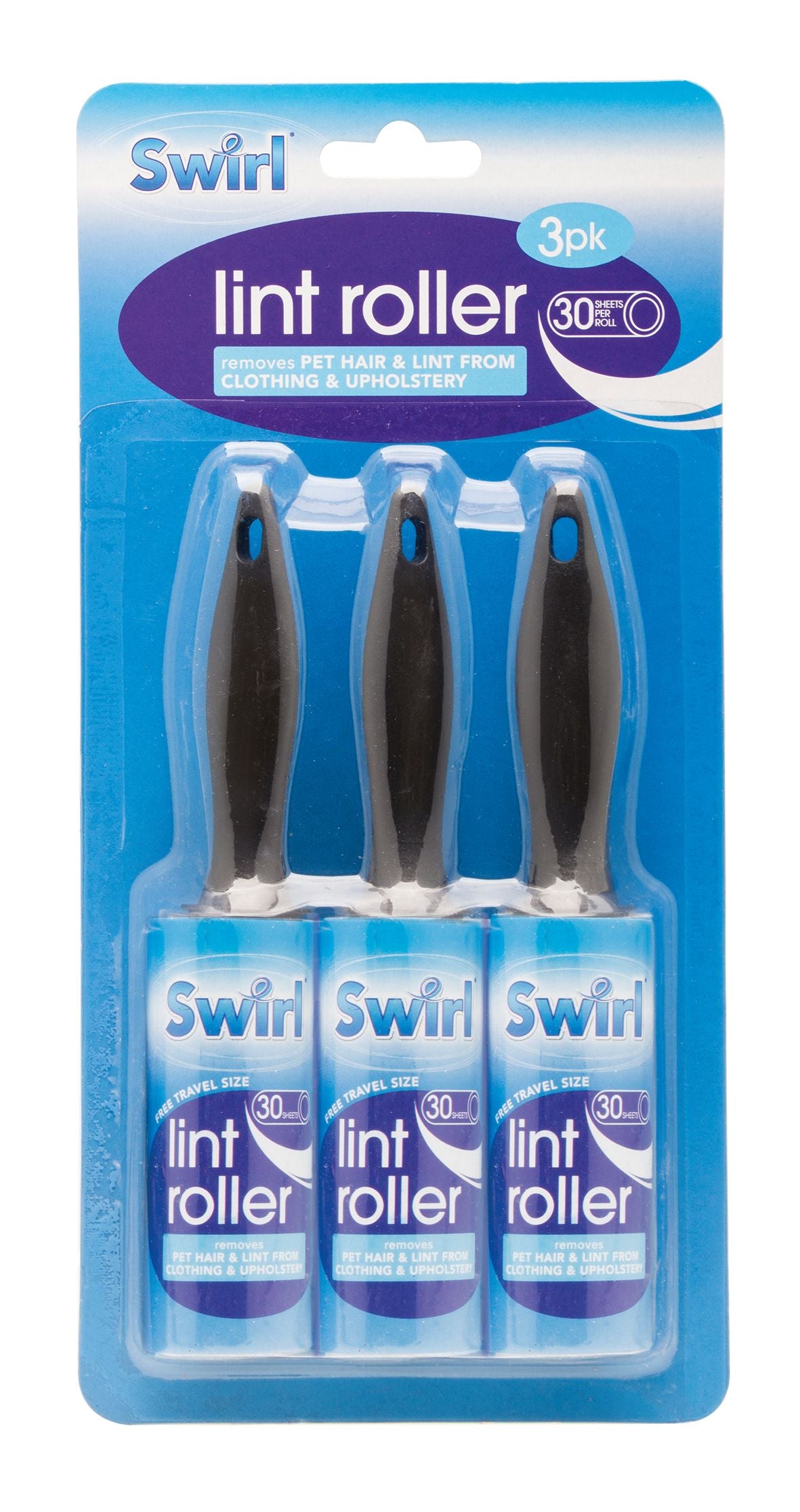 SWIRL LINT ROLLERS 30 SHEET 3/PK. SW1008 \\\KD33696