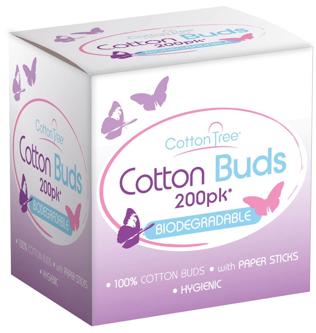 COTTON TREE BIODEGRADABLE COTTON BUDS 200/PK \\\KD33709