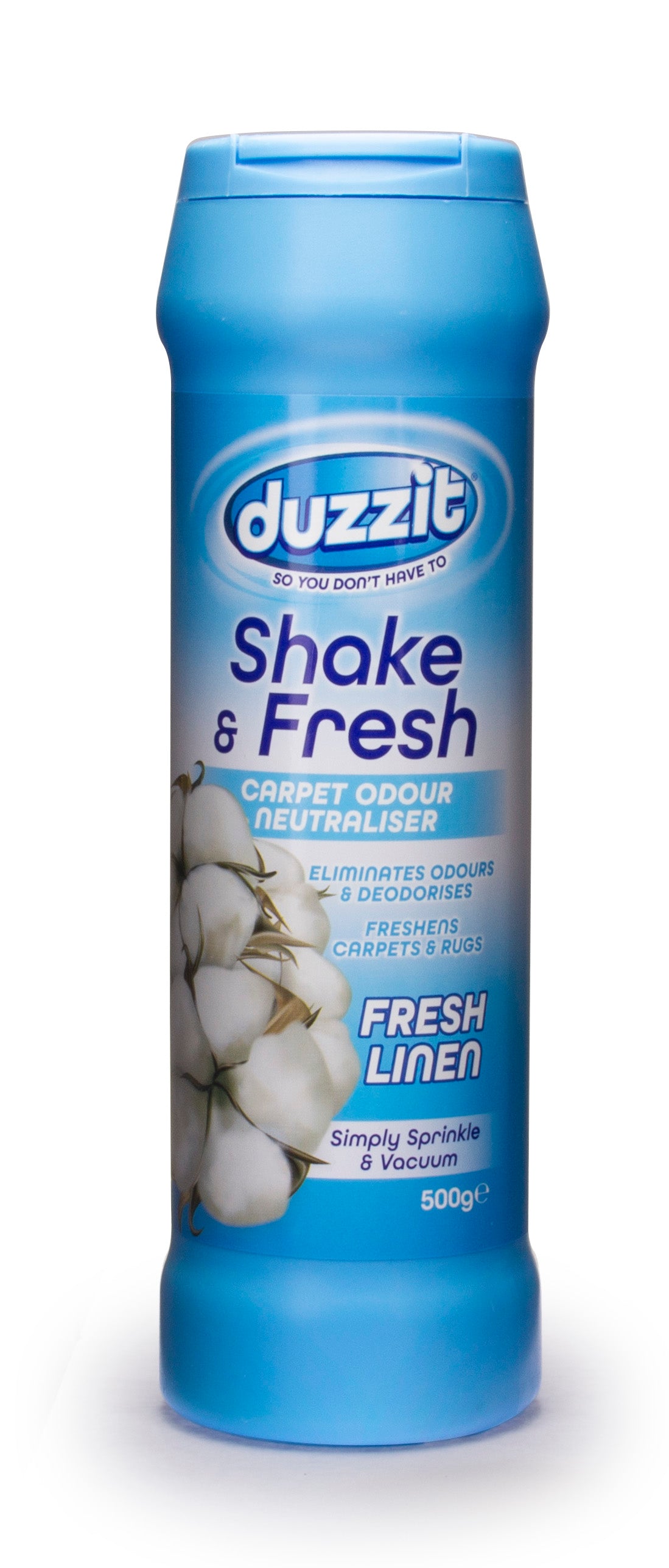 DUZZIT SHAKE & FRESH FRESH LINEN CARPET ODOUR NEUTRALISER 500GM \\\KD33711