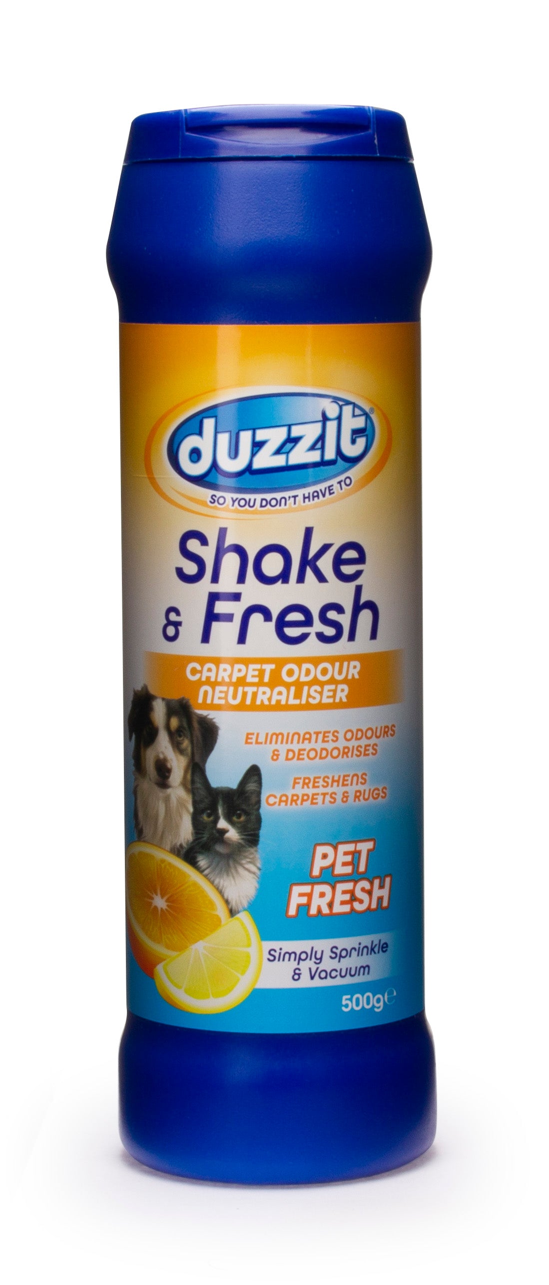 DUZZIT SHAKE & FRESH PET FRESH CARPET ODOUR NEUTRALISER 500GM \\\KD33712