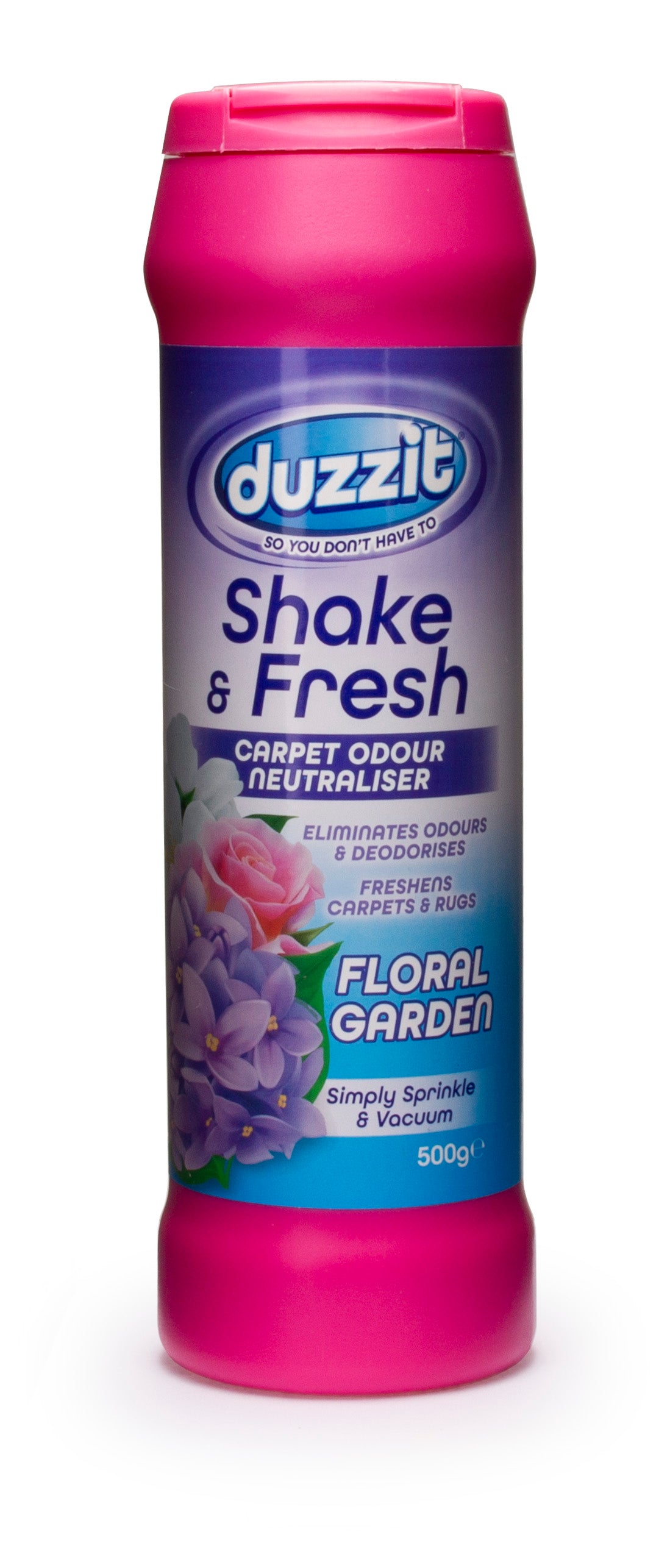 DUZZIT SHAKE & FRESH FLOARL GARDEN CARPET ODOUR NEUTRALISER 500GM \\\KD33713