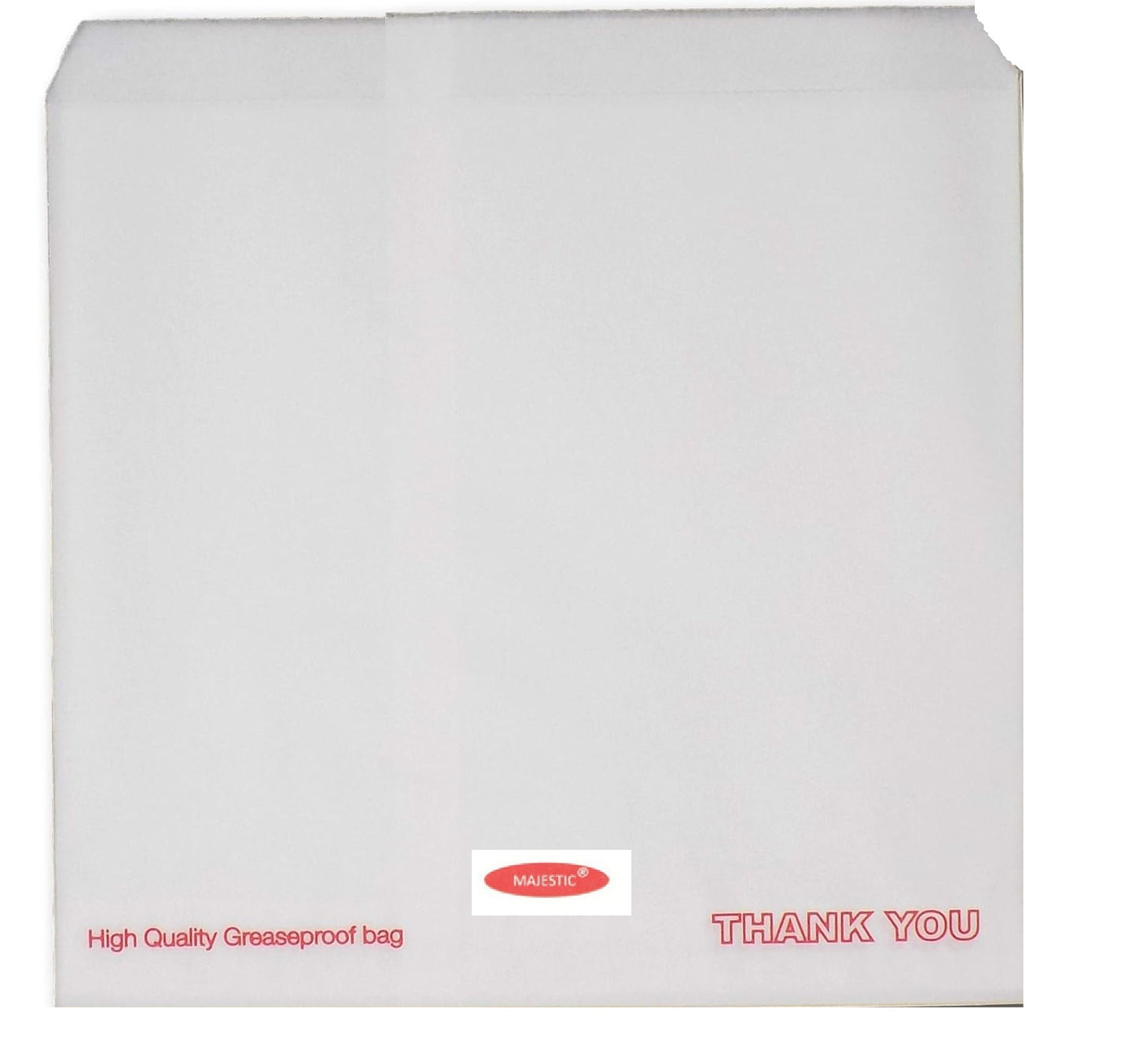 MAJESTIC HIGH QUALITY GREASEPROOF THANK YOU PAPER BAG 7" X 7" 1000/PK. 04025-GK7 \\\KD33720