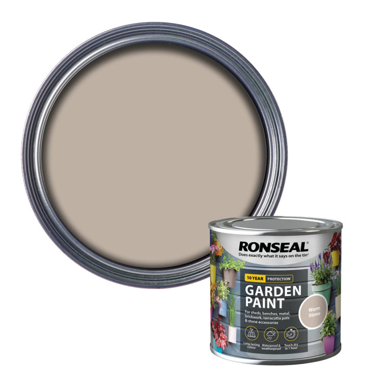 RONSEAL OUTDOOR GARDEN PAINT WARM STONE 250ML \\\KD33739