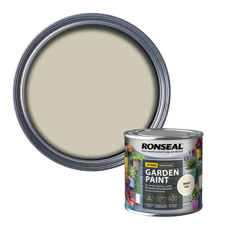 RONSEAL OUTDOOR GARDEN PAINT WHITE ASH 250ML \\\KD33741