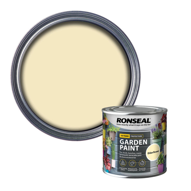 RONSEAL OUTDOOR GARDEN PAINT ELDERFLOWER 250ML \\\KD33743