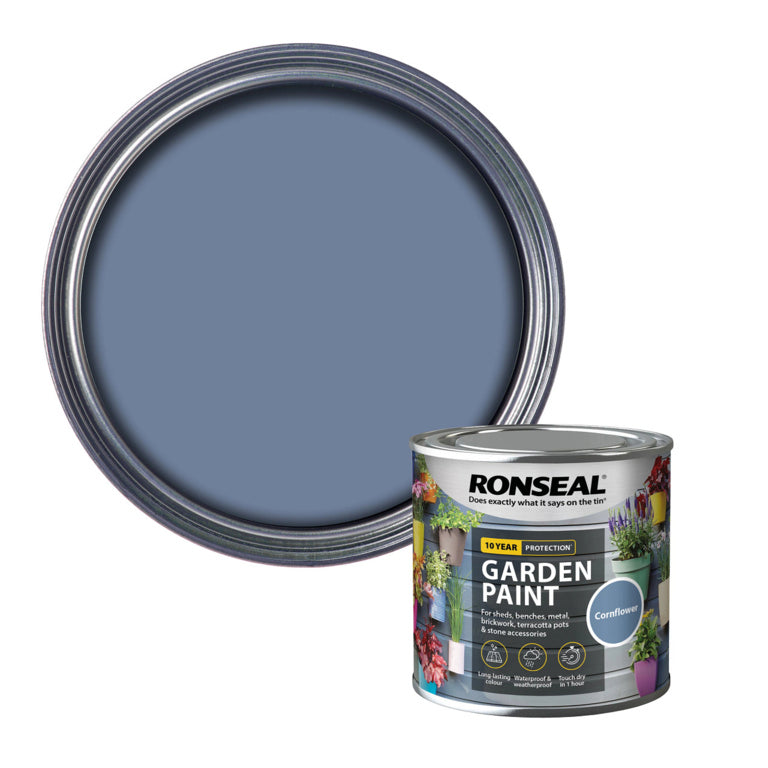 RONSEAL OUTDOOR GARDEN PAINT CORNFLOWER 250ML \\\KD33748