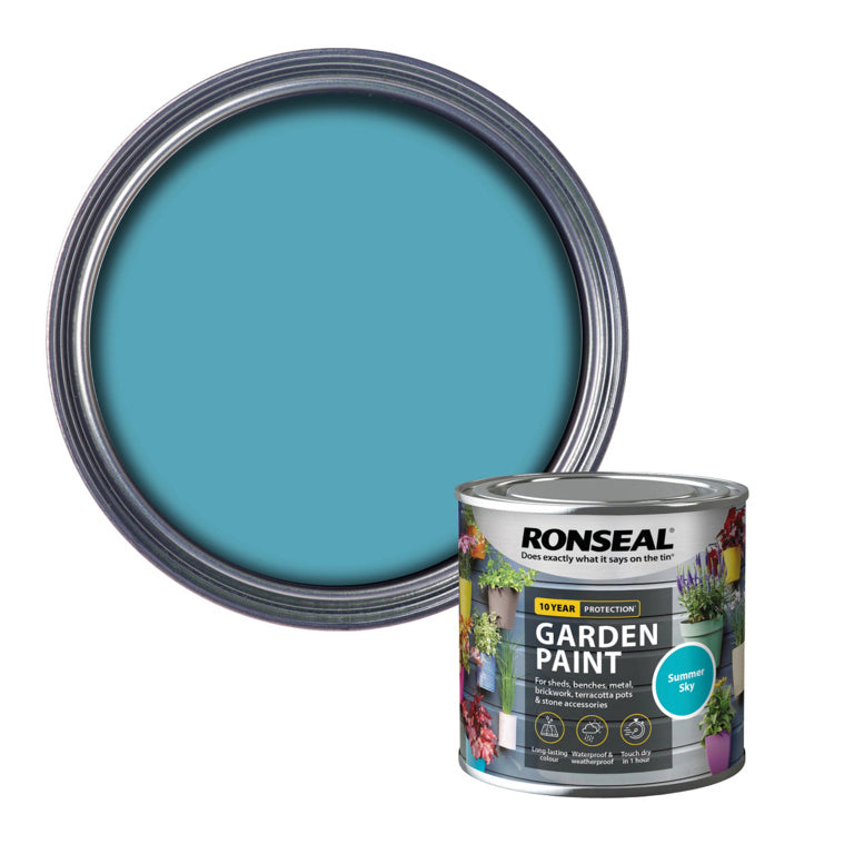 RONSEAL OUTDOOR GARDEN PAINT SUMMER SKY 250ML \\\KD33749