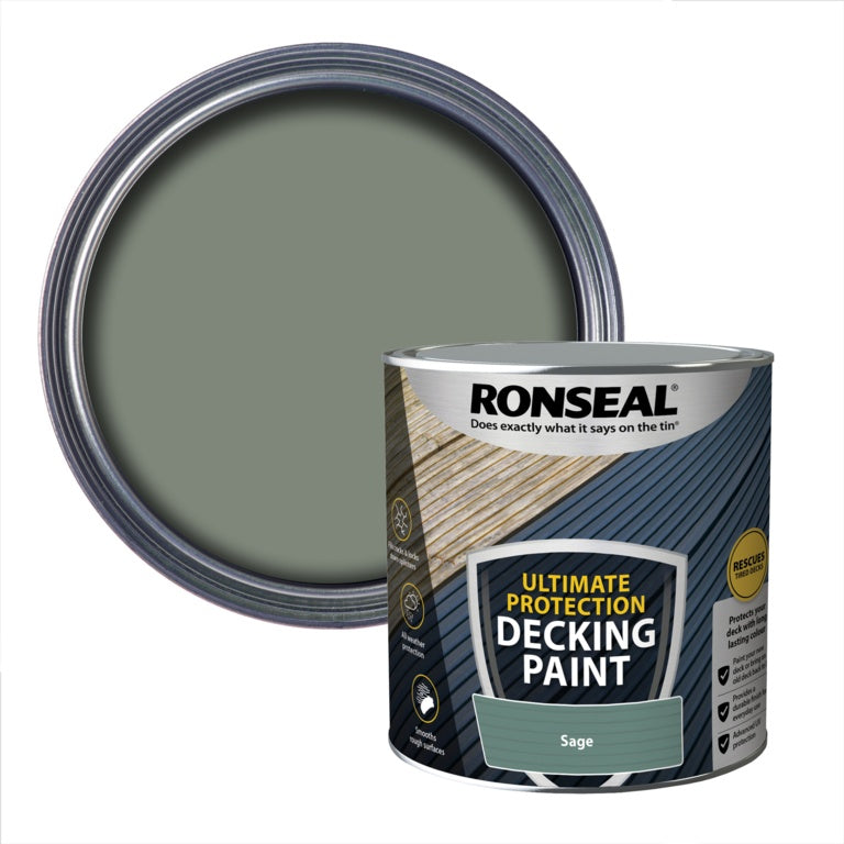 RONSEAL ULTIMATE PROTECTION DECKING PAINT SAGE 2.5LTR \\\KD33769
