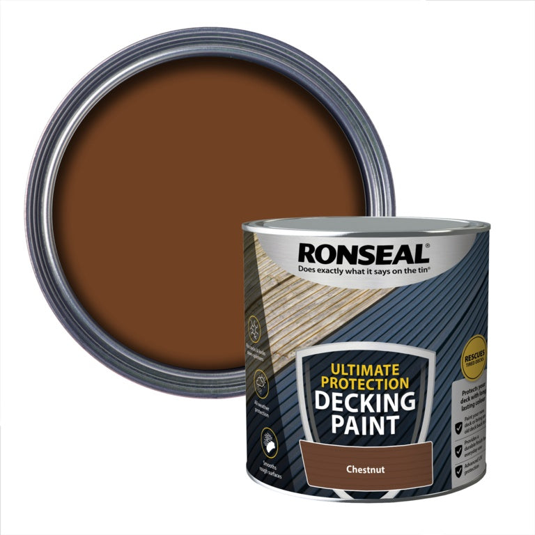RONSEAL ULTIMATE PROTECTION DECKING PAINT CHESTNUT 2.5LTR \\\KD33774
